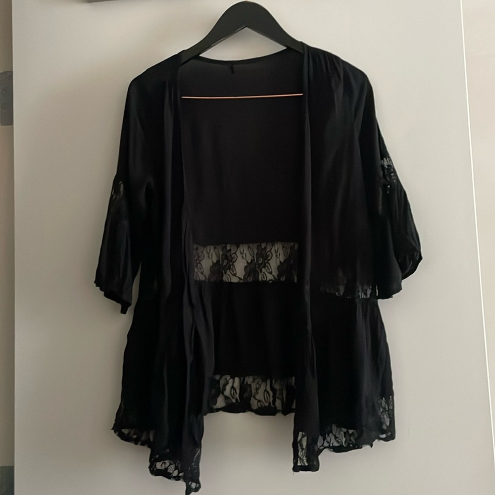 Free People Beach Lace inset kimono size S